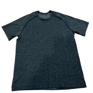 Lululemon Mens metal vent Tech short sleeve shirt large dark blue speckled